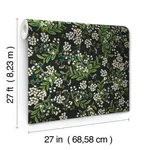 Rifle Paper Co. Cornflower - Black & Green Wallpaper | Buy Online Rifle Paper Co. Cornflower wallpaper, color Black & Green, SKU RP7384