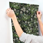 Rifle Paper Co. Cornflower - Black & Green Wallpaper | Buy Online Rifle Paper Co. Cornflower wallpaper, color Black & Green, SKU RP7384