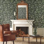 Rifle Paper Co. Cornflower - Black & Green Wallpaper | Buy Online Rifle Paper Co. Cornflower wallpaper, color Black & Green, SKU RP7384