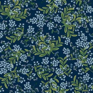 Rifle Paper Co. Cornflower wallpaper, color Purple & Green, SKU RP7385