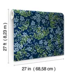 Rifle Paper Co. Cornflower - Purple & Green Wallpaper | Buy Online Rifle Paper Co. Cornflower wallpaper, color Purple & Green, SKU RP7385