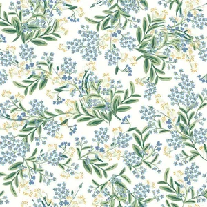 Rifle Paper Co. Cornflower wallpaper, color White & Green, SKU RP7382