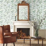 Rifle Paper Co. Cornflower - White & Green Wallpaper | Buy Online Rifle Paper Co. Cornflower wallpaper, color White & Green, SKU RP7382