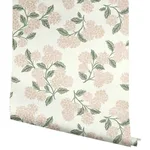 Rifle Paper Co. Hydrangea - Beige & Pink Wallpaper | Buy Online Rifle Paper Co. Hydrangea wallpaper, color Beige & Pink, SKU RP7393
