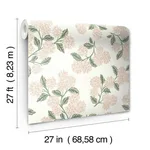 Rifle Paper Co. Hydrangea - Beige & Pink Wallpaper | Buy Online Rifle Paper Co. Hydrangea wallpaper, color Beige & Pink, SKU RP7393