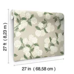 Rifle Paper Co. Hydrangea - Beige Wallpaper | Buy Online Rifle Paper Co. Hydrangea wallpaper, color Beige, SKU RP7394
