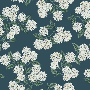 Rifle Paper Co. Hydrangea wallpaper, color Blue, SKU RP7395