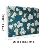 Rifle Paper Co. Hydrangea - Blue Wallpaper | Buy Online Rifle Paper Co. Hydrangea wallpaper, color Blue, SKU RP7395