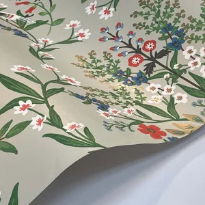 Rifle Paper Co. Luxembourg wallpaper, color Beige & Red, SKU RP7327