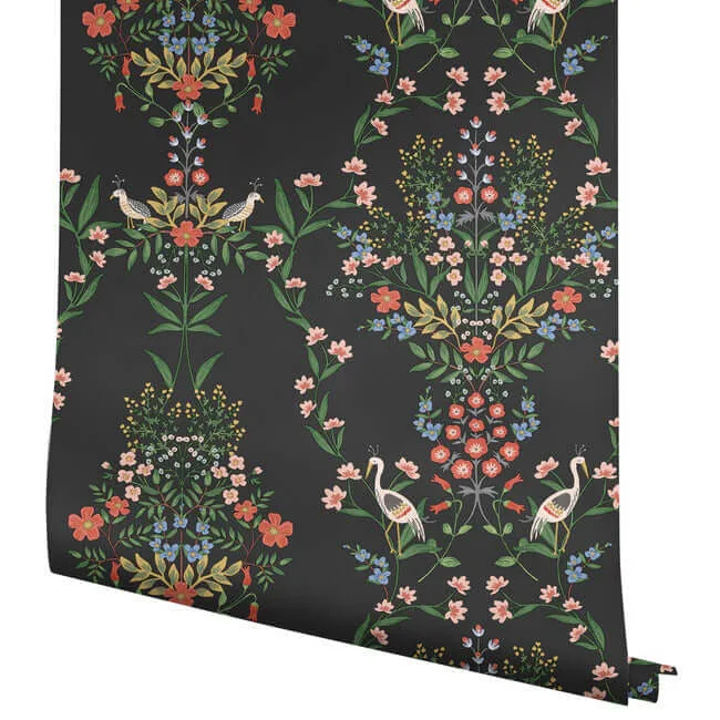 Rifle Paper Co. Luxembourg wallpaper, color Black, SKU RP7329