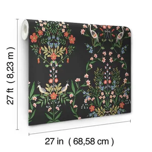 Rifle Paper Co. Luxembourg wallpaper, color Black, SKU RP7329