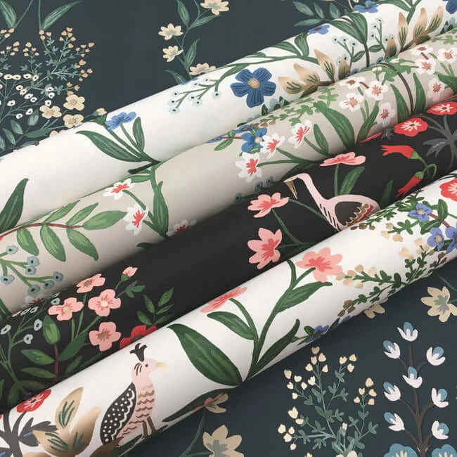 Rifle Paper Co. Luxembourg wallpaper, color Black, SKU RP7329