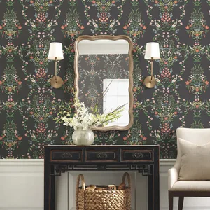 Rifle Paper Co. Luxembourg wallpaper, color Black, SKU RP7329
