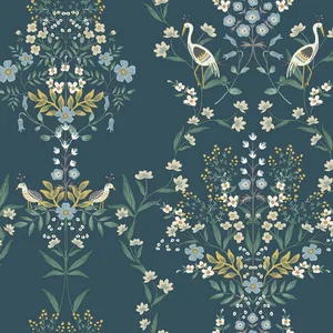 Rifle Paper Co. Luxembourg wallpaper, color Blue & Green, SKU RP7331
