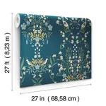Rifle Paper Co. Luxembourg wallpaper, color Blue & Green, SKU RP7331