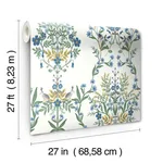 Rifle Paper Co. Luxembourg wallpaper, color White & Blue, SKU RP7330