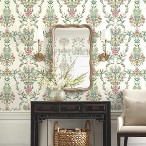 Rifle Paper Co. Luxembourg wallpaper, color White & Green, SKU RP7328