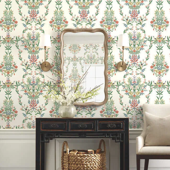 Rifle Paper Co. Luxembourg - White & Green Wallpaper | Buy Online Rifle Paper Co. Luxembourg wallpaper, color White & Green, SKU RP7328