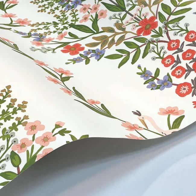 Rifle Paper Co. Luxembourg - White & Green Wallpaper | Buy Online Rifle Paper Co. Luxembourg wallpaper, color White & Green, SKU RP7328