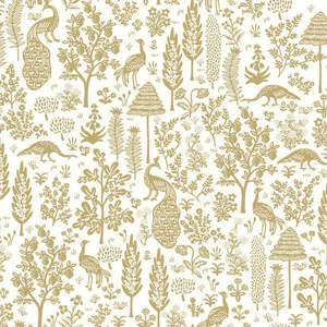 Rifle Paper Co. Menagerie Toile wallpaper, color Beige, SKU RP7371