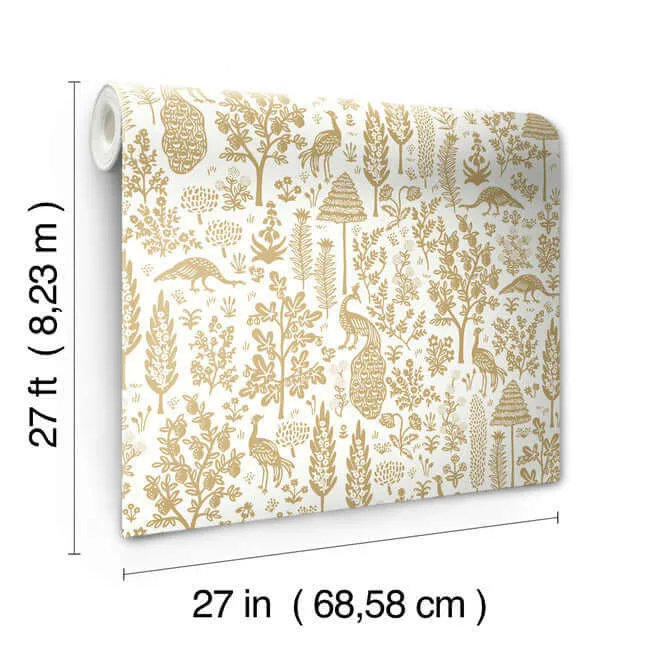 Rifle Paper Co. Menagerie Toile - Beige Wallpaper | Buy Online Rifle Paper Co. Menagerie Toile wallpaper, color Beige, SKU RP7371