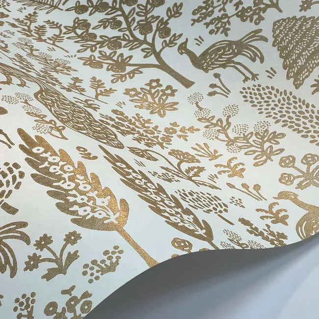 Rifle Paper Co. Menagerie Toile - Beige Wallpaper | Buy Online Rifle Paper Co. Menagerie Toile wallpaper, color Beige, SKU RP7371