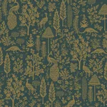 Rifle Paper Co. Menagerie Toile - Brown Wallpaper | Buy Online Rifle Paper Co. Menagerie Toile wallpaper, color Brown, SKU RP7373