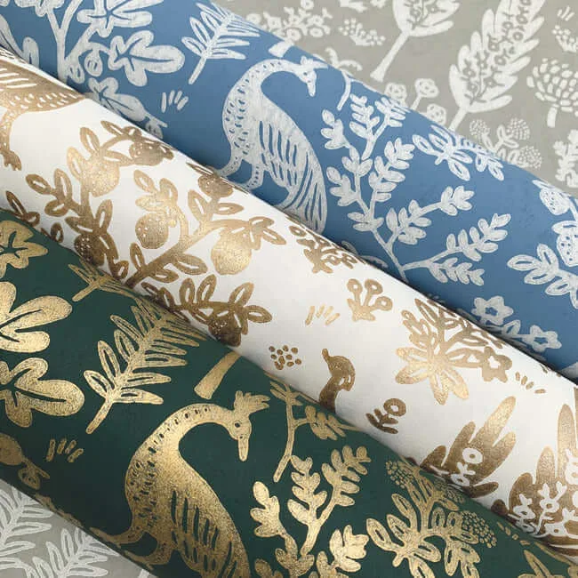 Rifle Paper Co. Menagerie Toile - Brown Wallpaper | Buy Online Rifle Paper Co. Menagerie Toile wallpaper, color Brown, SKU RP7373