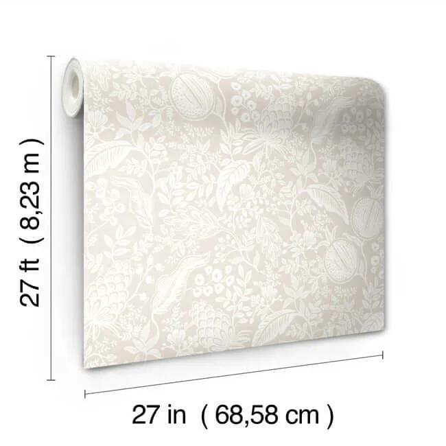Rifle Paper Co. Pomegranate wallpaper, color Beige, SKU RP7388