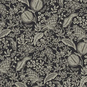 Rifle Paper Co. Pomegranate wallpaper, color Black, SKU RP7389