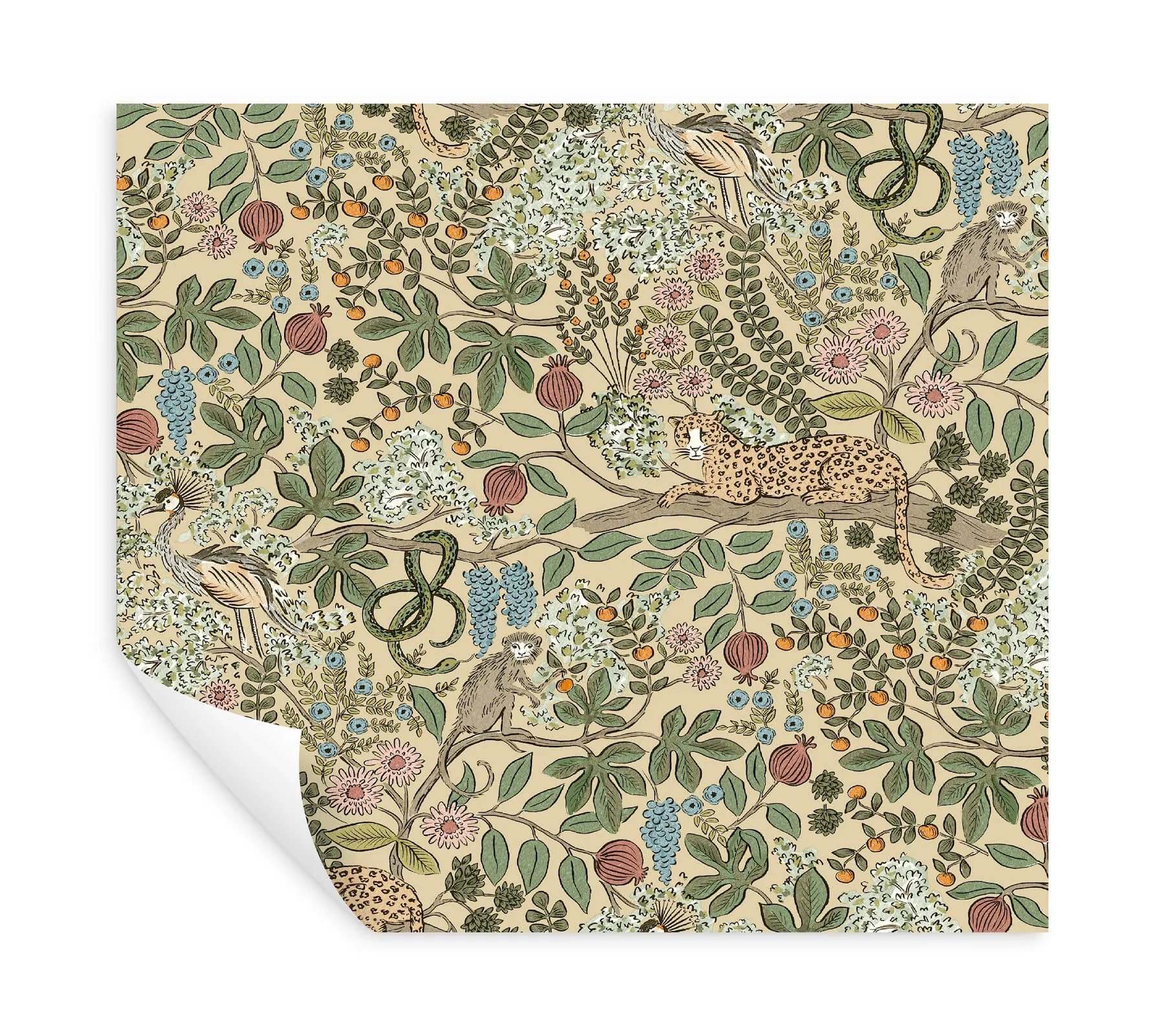 Rifle Paper Co. Safari - Beige Wallpaper | Buy Online Rifle Paper Co. Safari wallpaper, color Beige, SKU PSW1679RL