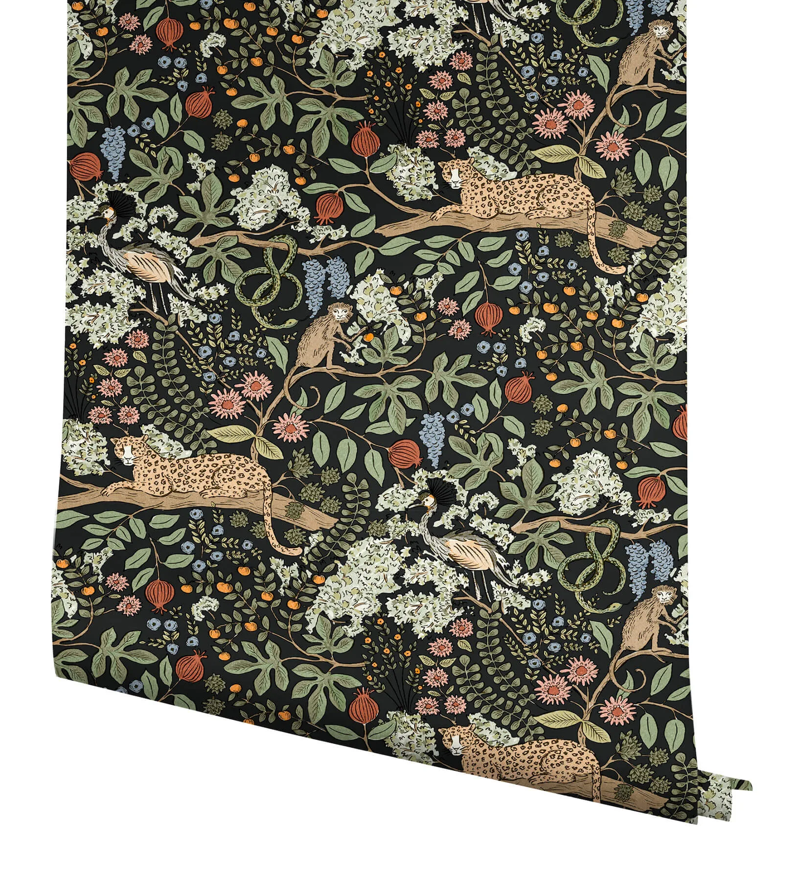 Rifle Paper Co. Safari - Black Wallpaper | Buy Online Rifle Paper Co. Safari wallpaper, color Black, SKU PSW1680RL