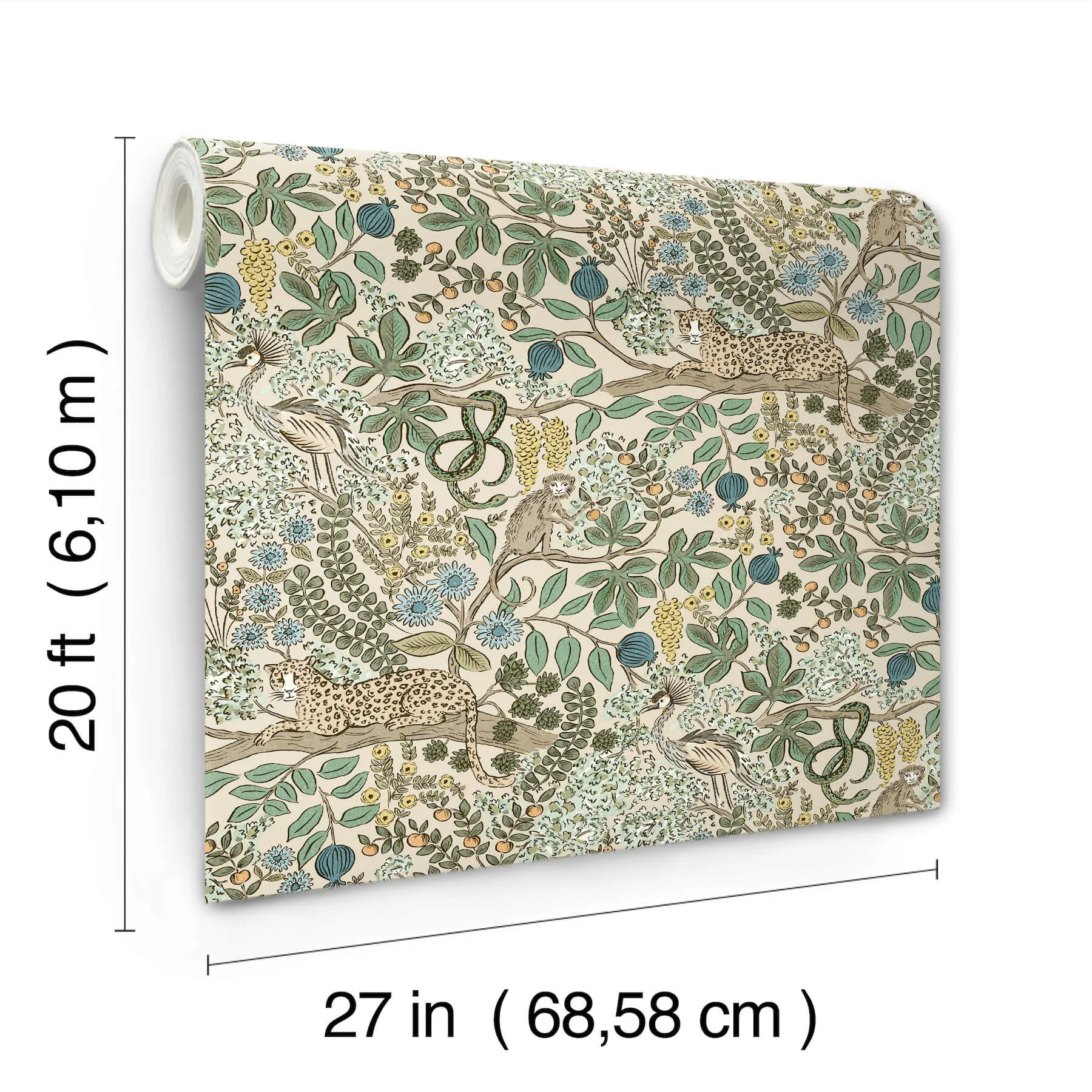 Rifle Paper Co. Safari - Cream Wallpaper | Buy Online Rifle Paper Co. Safari wallpaper, color Cream, SKU PSW1681RL