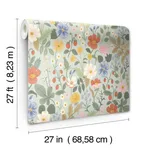 Rifle Paper Co. Strawberry Fields - Green & Pink Wallpaper | Buy Online Rifle Paper Co. Strawberry Fields wallpaper, color Green & Pink, SKU RP7356