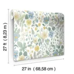 Rifle Paper Co. Strawberry Fields - White & Green Wallpaper | Buy Online Rifle Paper Co. Strawberry Fields wallpaper, color White & Green, SKU RP7357