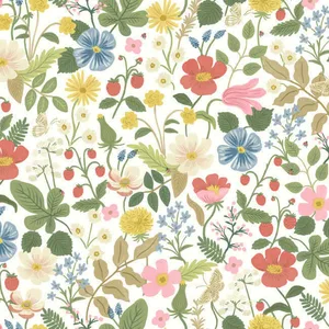Rifle Paper Co. Strawberry Fields wallpaper, color White & Red, SKU RP7354