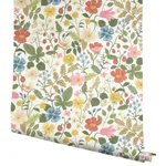 Rifle Paper Co. Strawberry Fields - White & Red Wallpaper | Buy Online Rifle Paper Co. Strawberry Fields wallpaper, color White & Red, SKU RP7354
