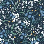 Rifle Paper Co. Sweetbrier wallpaper, color Navy, SKU PSW1544RL