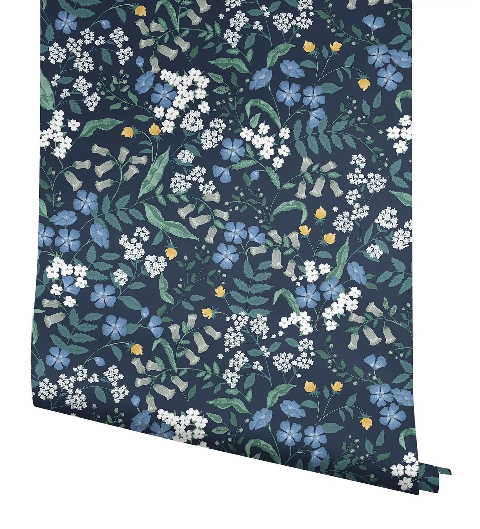 Rifle Paper Co. Sweetbrier wallpaper, color Navy, SKU PSW1544RL