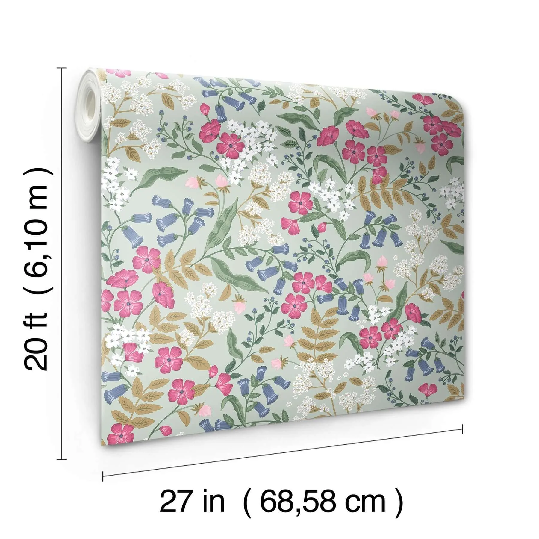 Rifle Paper Co. Sweetbrier - Mint Wallpaper | Buy Online Rifle Paper Co. Sweetbrier wallpaper, color Mint, SKU PSW1545RL