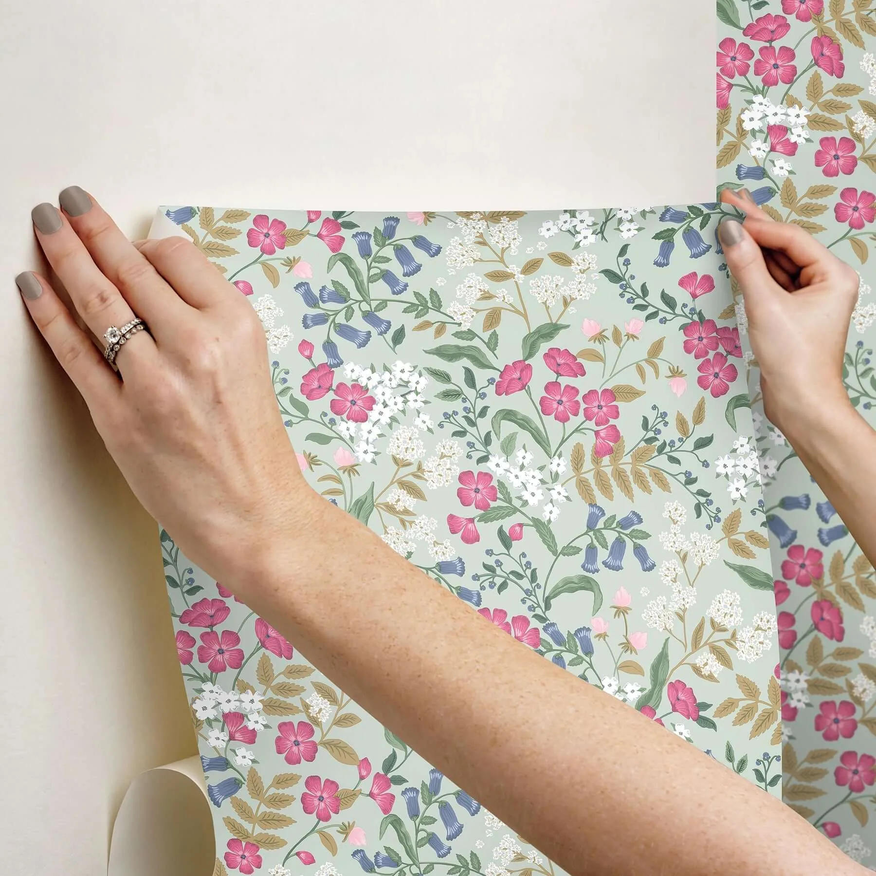 Rifle Paper Co. Sweetbrier - Mint Wallpaper | Buy Online Rifle Paper Co. Sweetbrier wallpaper, color Mint, SKU PSW1545RL