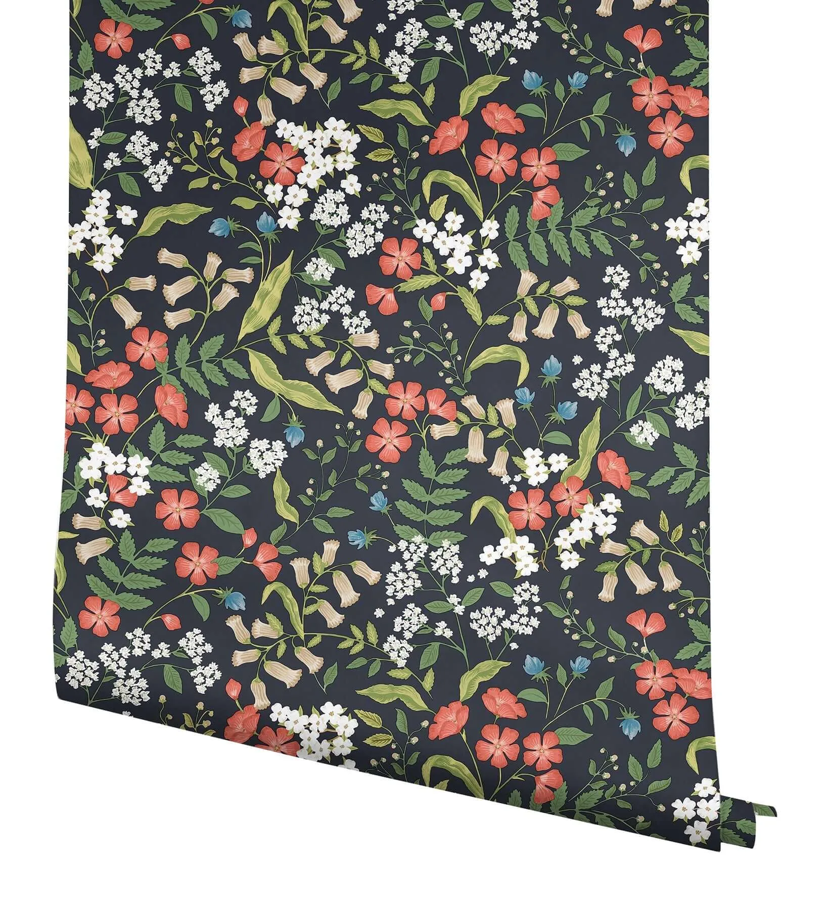 Rifle Paper Co. Sweetbrier - Black Wallpaper | Buy Online Rifle Paper Co. Sweetbrier wallpaper, color Black, SKU PSW1549RL