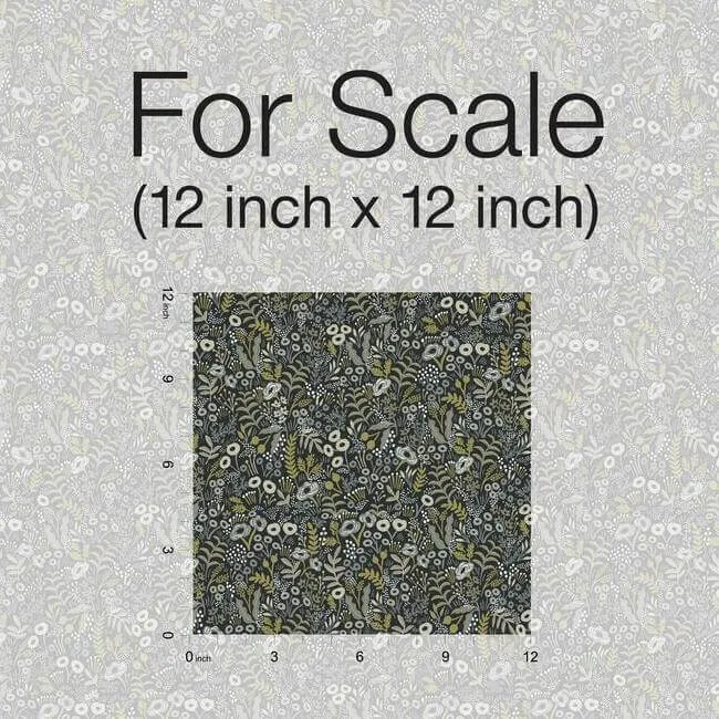 Rifle Paper Co. Tapestry wallpaper, color Black & Beige, SKU RI5125