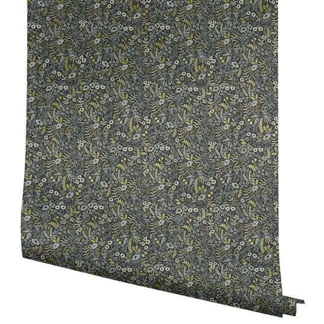 Rifle Paper Co. Tapestry wallpaper, color Black & Beige, SKU RI5125