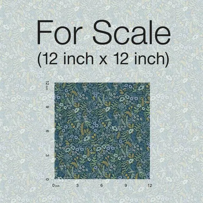 Rifle Paper Co. Tapestry - Indigo Wallpaper | Buy Online Rifle Paper Co. Tapestry wallpaper, color Indigo, SKU RI5126