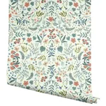 Rifle Paper Co. Wildwood - Beige & Coral Wallpaper | Buy Online Rifle Paper Co. Wildwood wallpaper, color Beige & Coral, SKU RI5157