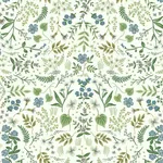 Rifle Paper Co. Wildwood wallpaper, color Blue & Green, SKU RI5155
