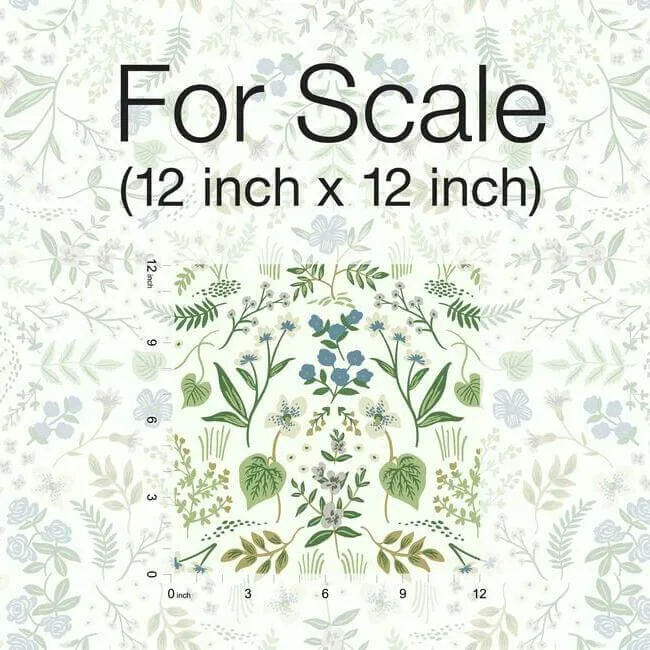 Rifle Paper Co. Wildwood wallpaper, color Blue & Green, SKU RI5155