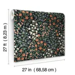 Rifle Paper Co. Wildwood Garden - Black & Red Wallpaper | Buy Online Rifle Paper Co. Wildwood Garden wallpaper, color Black & Red, SKU RP7378