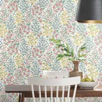 Rifle Paper Co. Wildwood Garden wallpaper, color White & Pink, SKU RP7377